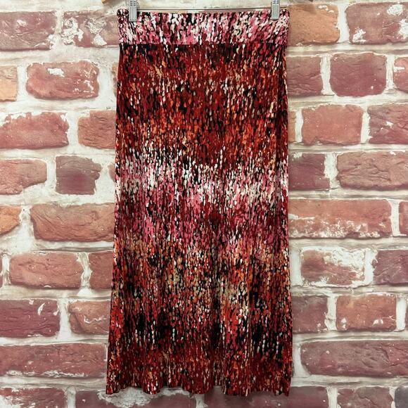 Liz Claiborne Skirt Womens Small Multicolor Abstract Stretchy Career Casual Midi - Picture 7 of 9